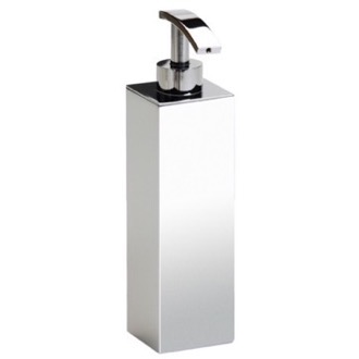 Soap Dispenser Soap Dispenser, Tall, Squared, Chrome, Gold or Satin Nickel Windisch 90102
